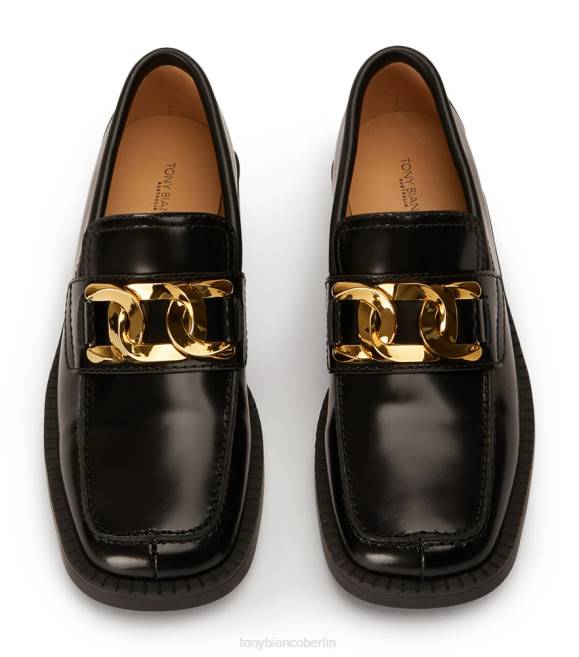 Slipper| de Tony Bianco Frauen Tia-Wohnungen Schwarz hochglänzend 4624576